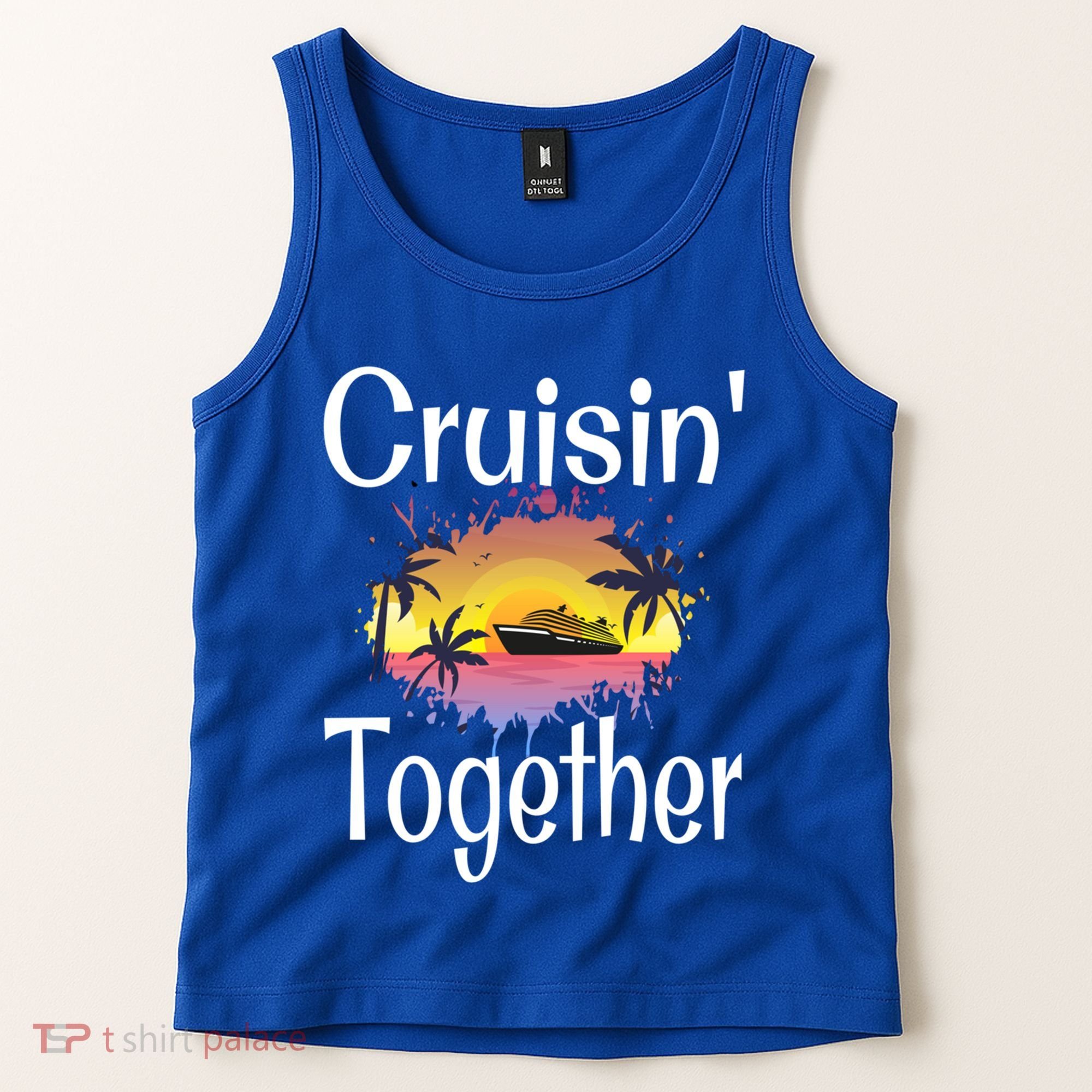 Cruisin Together Cruise Ship Vacation Couple Anniversary Cute Gift Tank Top