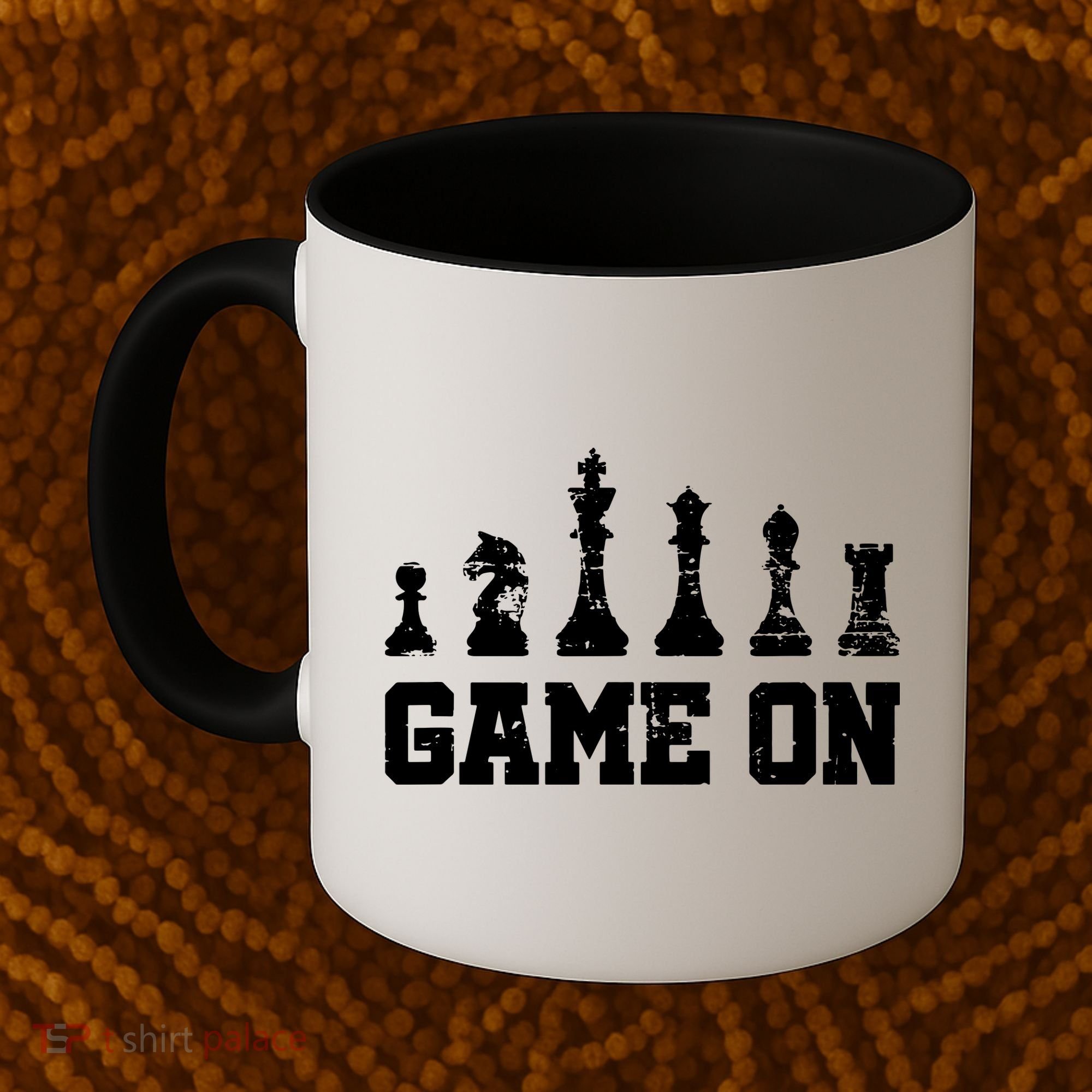Chess Themed Chess Players With Chess Pieces Game On Coffee Mug
