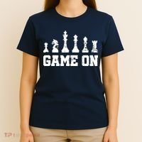 Chess Themed Chess Players With Chess Pieces Game On T-Shirt thumb 4