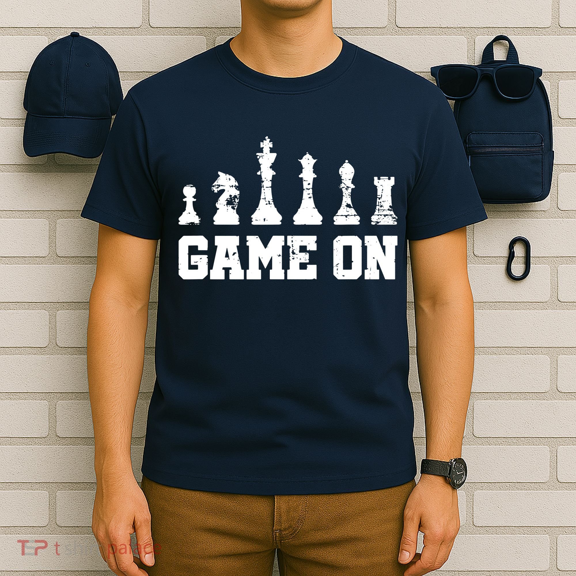 Chess Themed Chess Players With Chess Pieces Game On T-Shirt