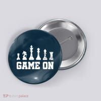 Chess Themed Chess Players With Chess Pieces Game On Button thumb 0