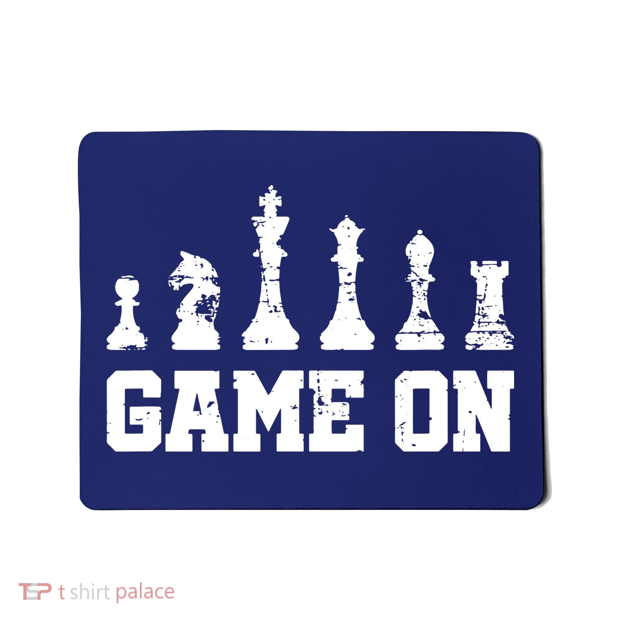 Chess Themed Chess Players With Chess Pieces Game On Mousepad