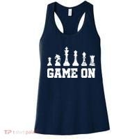 Chess Themed Chess Players With Chess Pieces Game On Women's Tank Top thumb 0