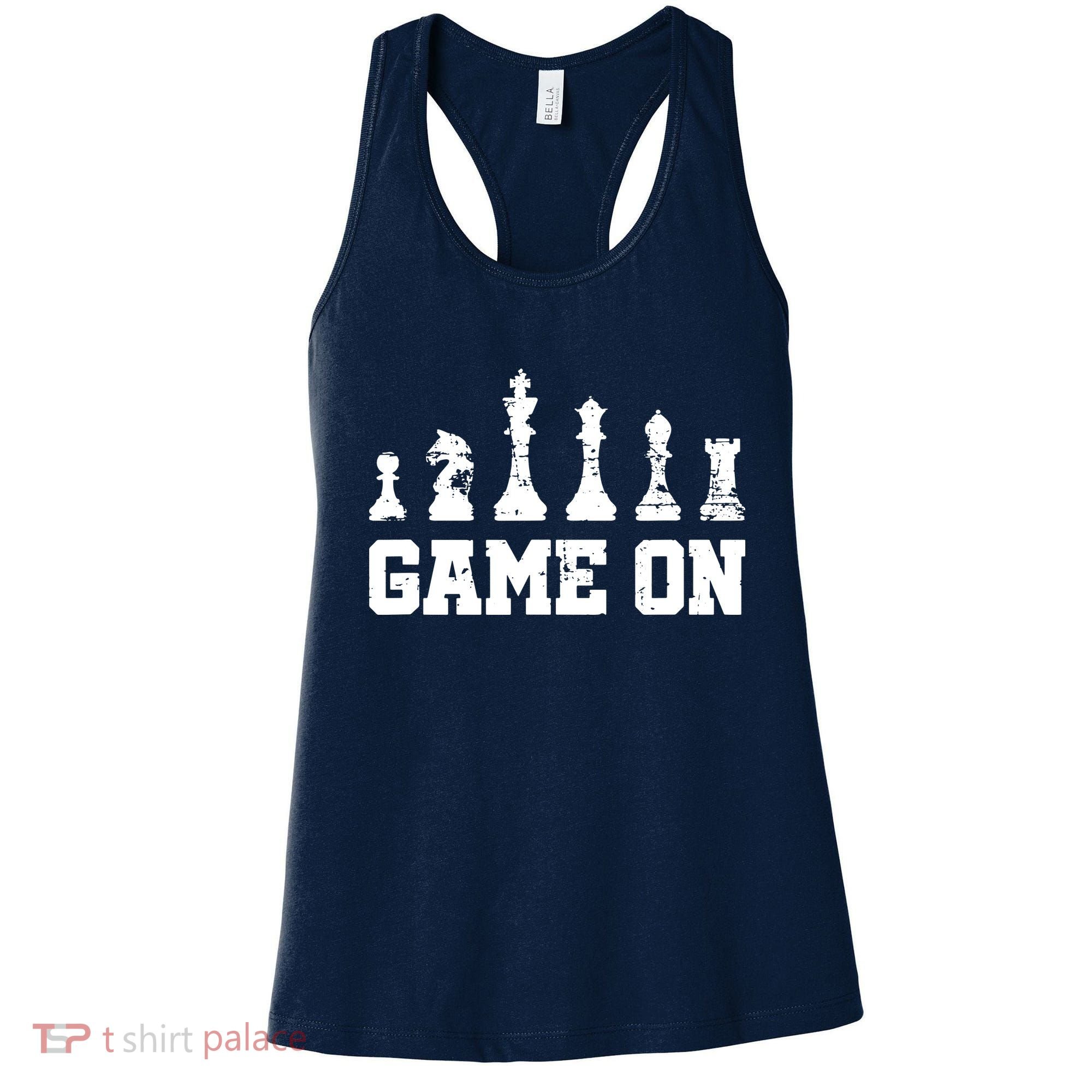 Chess Themed Chess Players With Chess Pieces Game On Women's Tank Top