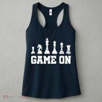 Chess Themed Chess Players With Chess Pieces Game On Women's Tank Top thumb 3