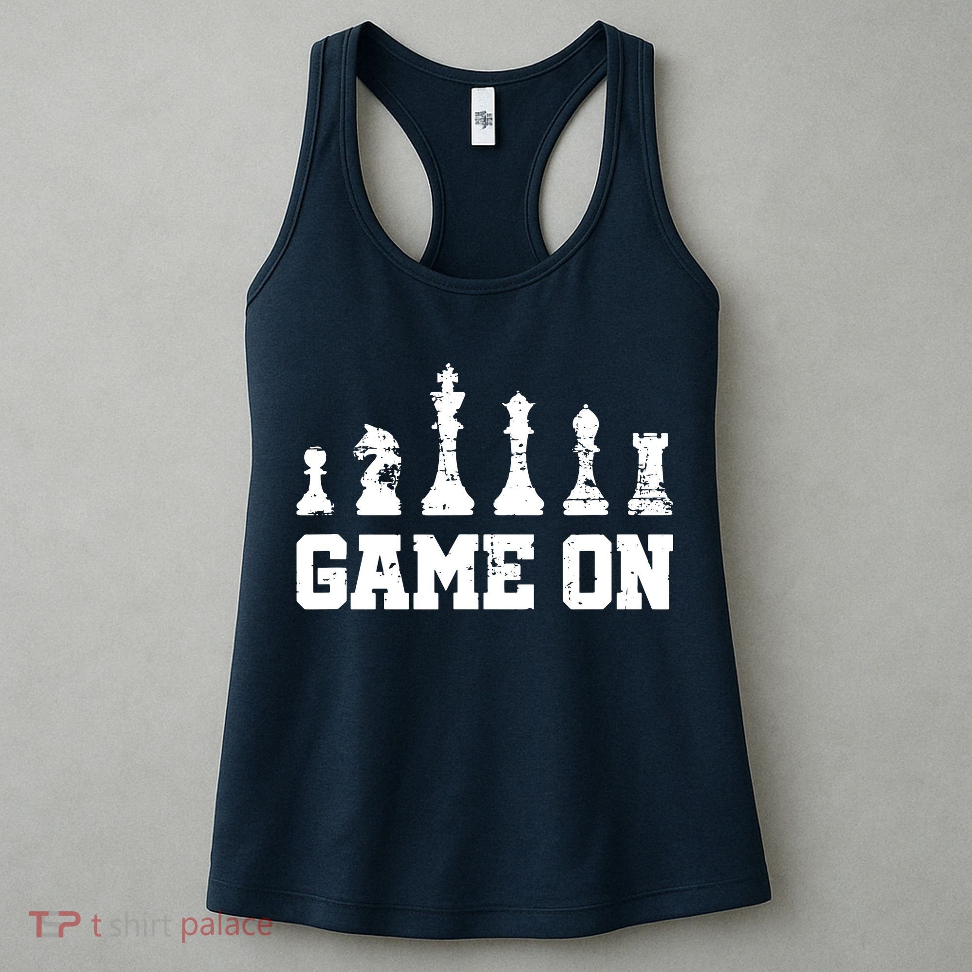 Chess Themed Chess Players With Chess Pieces Game On Women's Tank Top