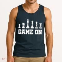 Chess Themed Chess Players With Chess Pieces Game On Tank Top thumb 3