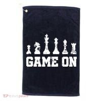Chess Themed Chess Players With Chess Pieces Game On Golf Towel thumb 0