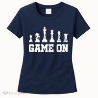 Chess Themed Chess Players With Chess Pieces Game On Women's T-Shirt thumb 0