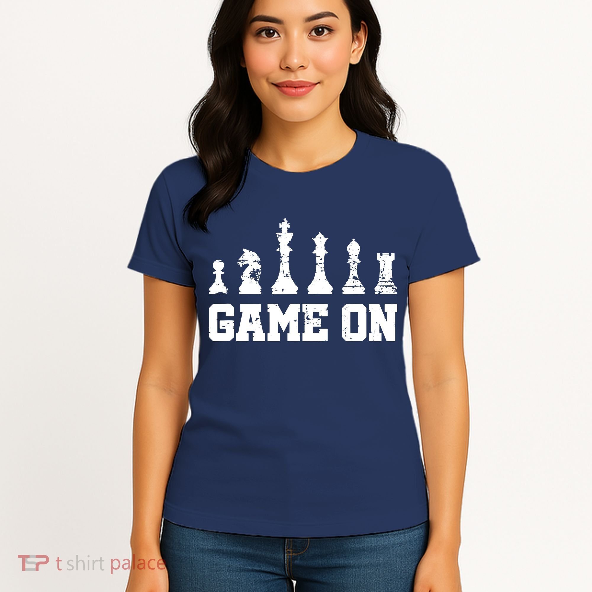 Chess Themed Chess Players With Chess Pieces Game On Women's T-Shirt