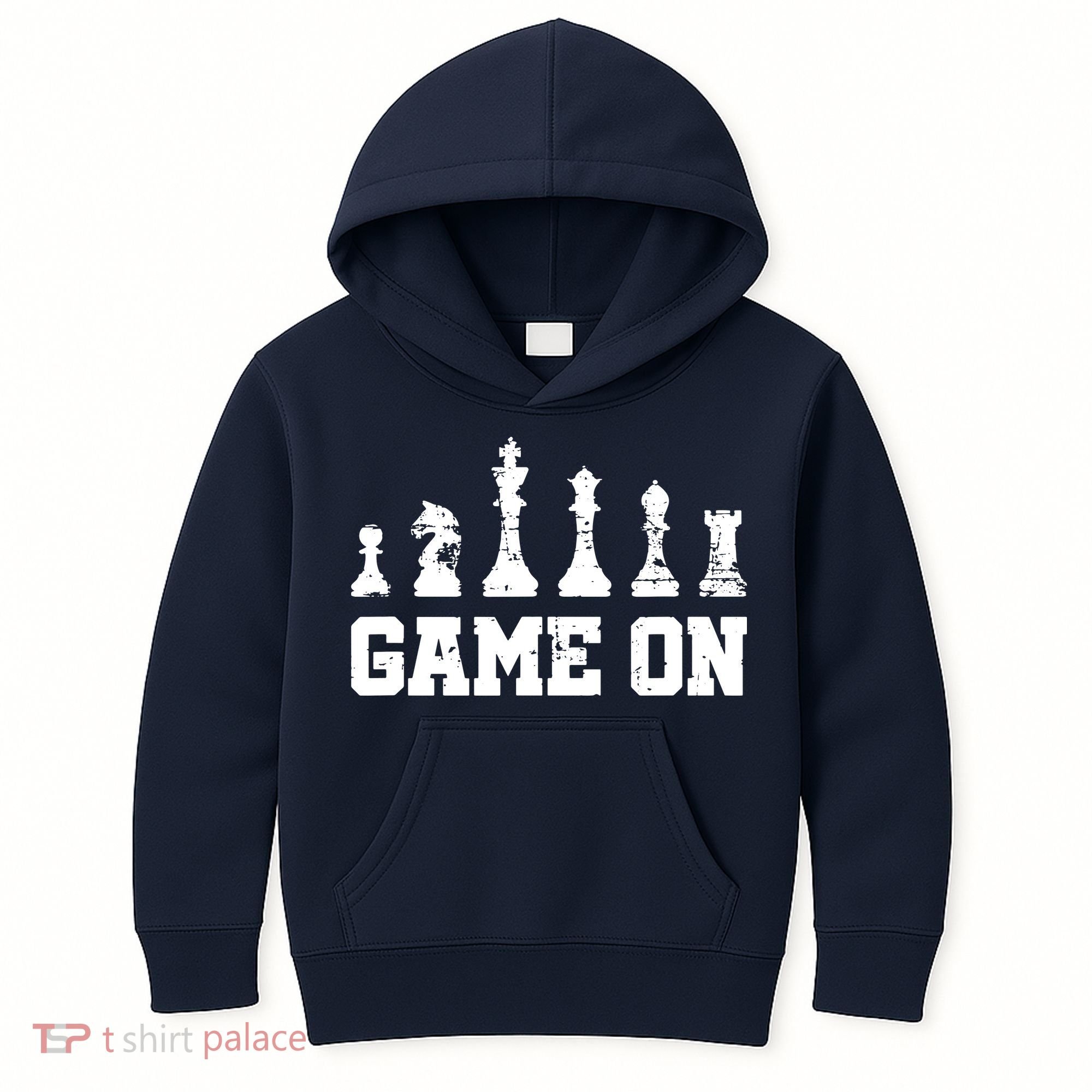 Chess Themed Chess Players With Chess Pieces Game On Kids Hoodie