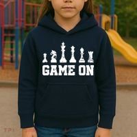 Chess Themed Chess Players With Chess Pieces Game On Kids Hoodie thumb 3