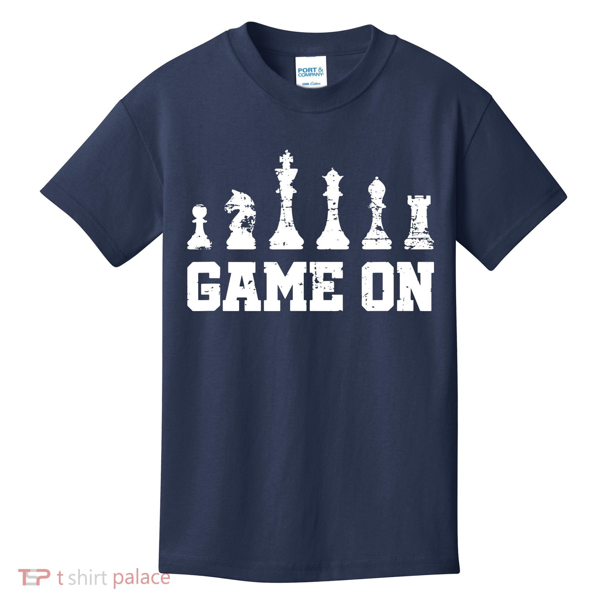 Chess Themed Chess Players With Chess Pieces Game On Kids T-Shirt