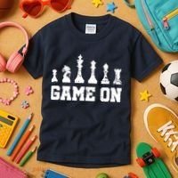 Chess Themed Chess Players With Chess Pieces Game On Kids T-Shirt thumb 3