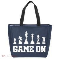 Chess Themed Chess Players With Chess Pieces Game On Tote Bag thumb 0