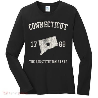 Connecticut The Constitution State Vintage Women's Long Sleeve Shirt