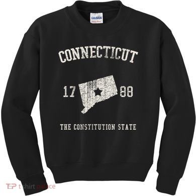 Connecticut The Constitution State Vintage Kids Sweatshirt