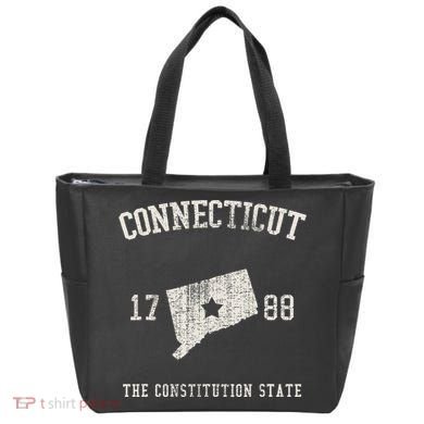 Connecticut The Constitution State Vintage Tote Bag