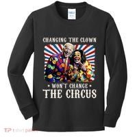 Changing The Clown WonT Change The Circus Kamala Clown Kids Long Sleeve Shirt thumb 0
