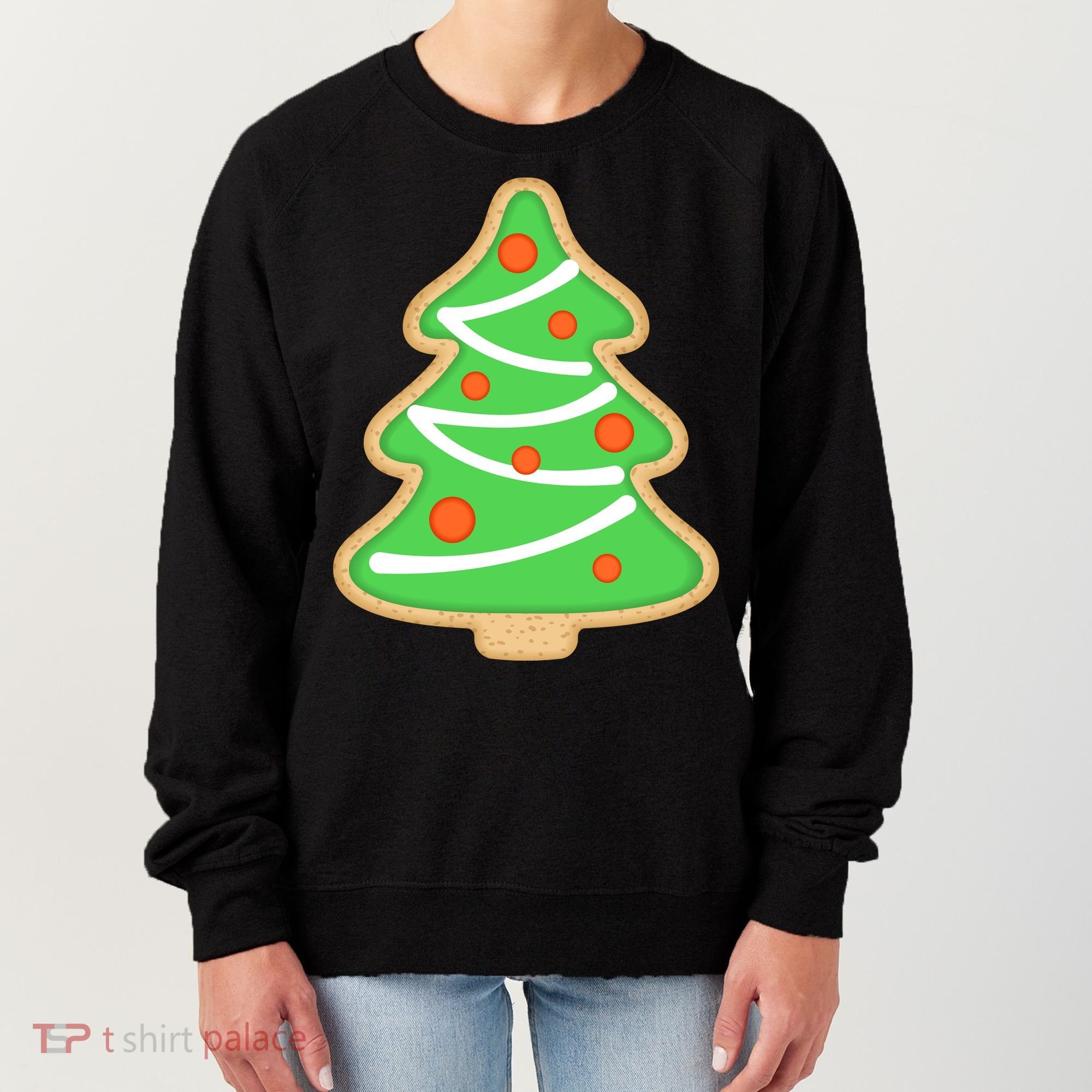 Christmas Tree Cookie Cute Holiday Women's Sweatshirt