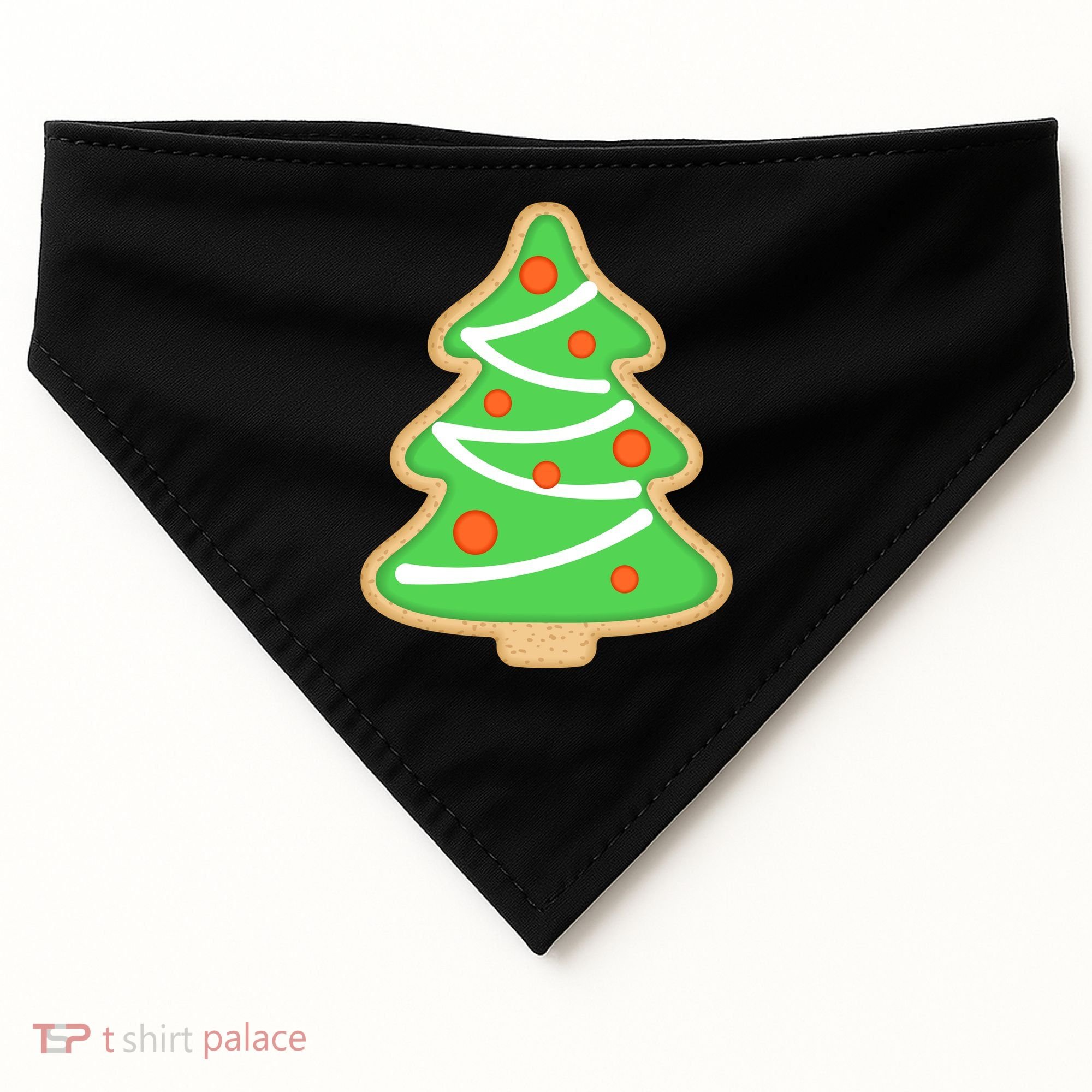 Christmas Tree Cookie Cute Holiday USA-Made Doggie Bandana