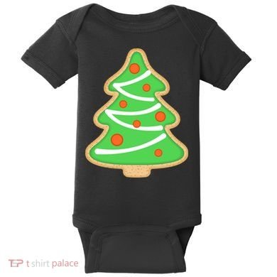Christmas Tree Cookie Cute Holiday Baby Bodysuit