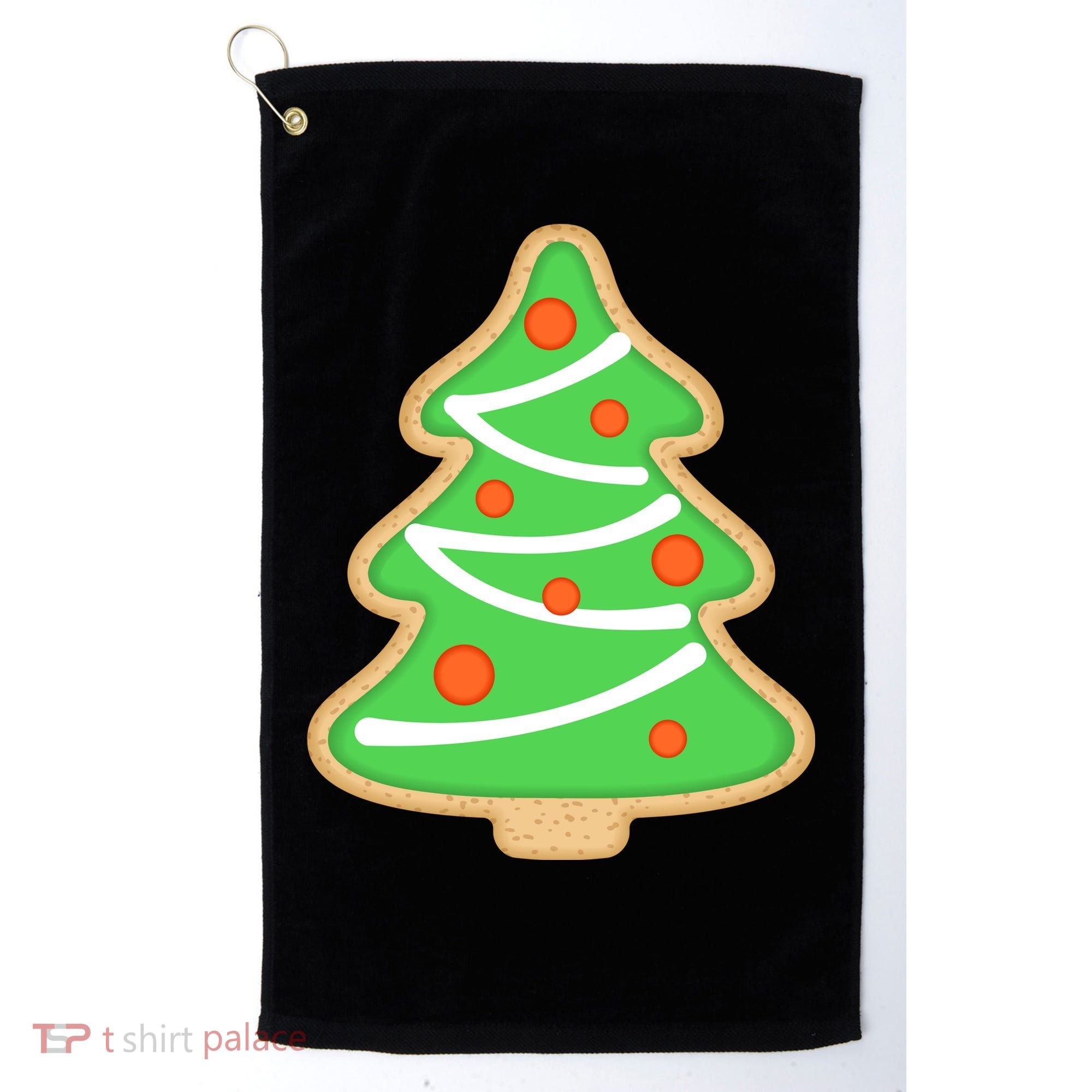 Christmas Tree Cookie Cute Holiday Golf Towel