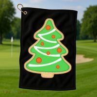 Christmas Tree Cookie Cute Holiday Golf Towel thumb 1