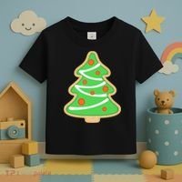 Christmas Tree Cookie Cute Holiday Toddler T-Shirt thumb 3