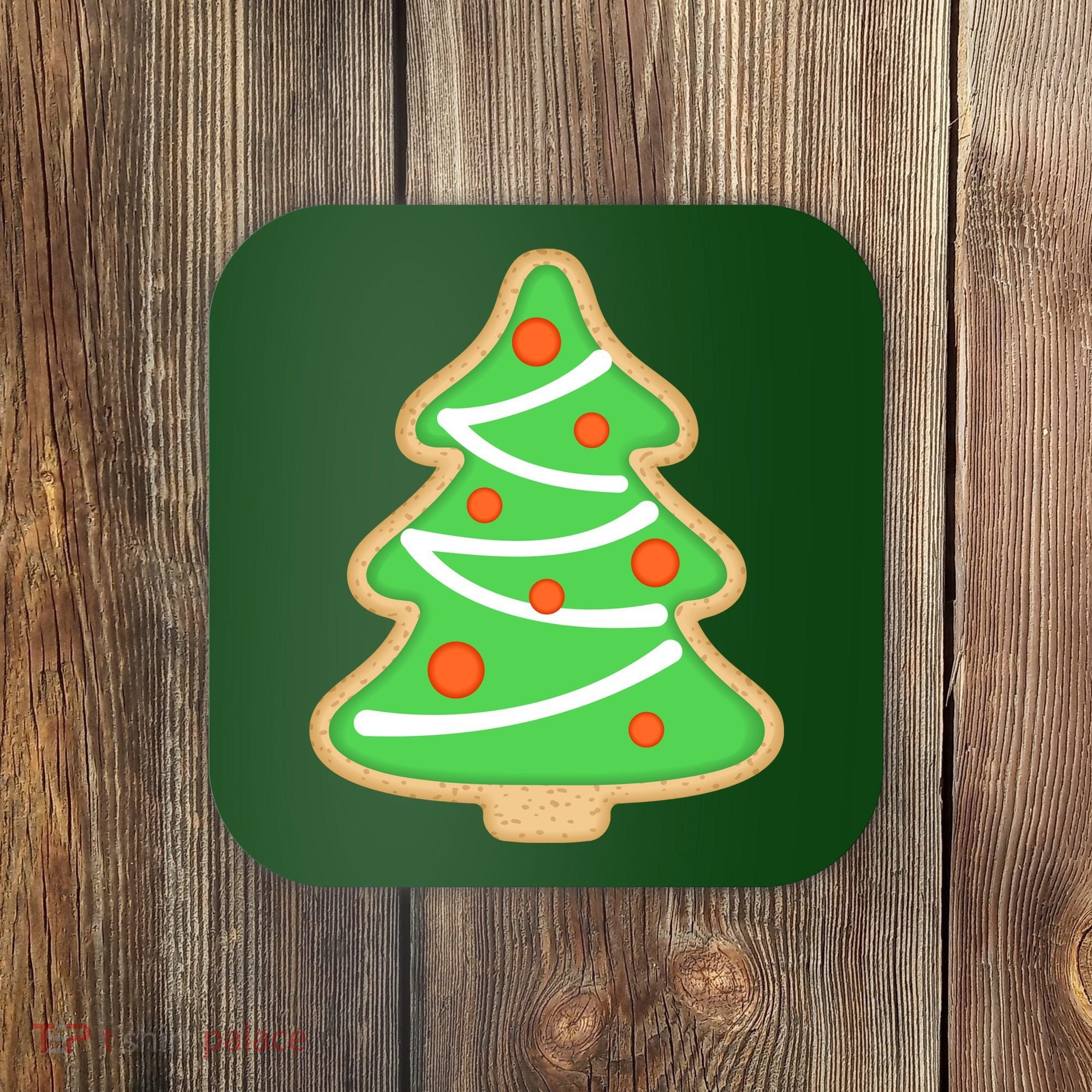 Christmas Tree Cookie Cute Holiday Coaster