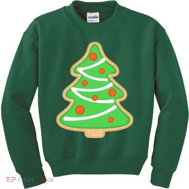 Christmas Tree Cookie Cute Holiday Kids Sweatshirt