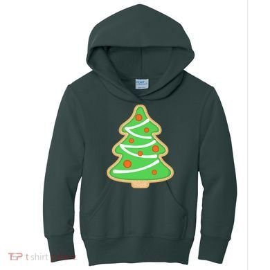 Christmas Tree Cookie Cute Holiday Kids Hoodie
