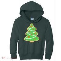 Christmas Tree Cookie Cute Holiday Kids Hoodie thumb 0