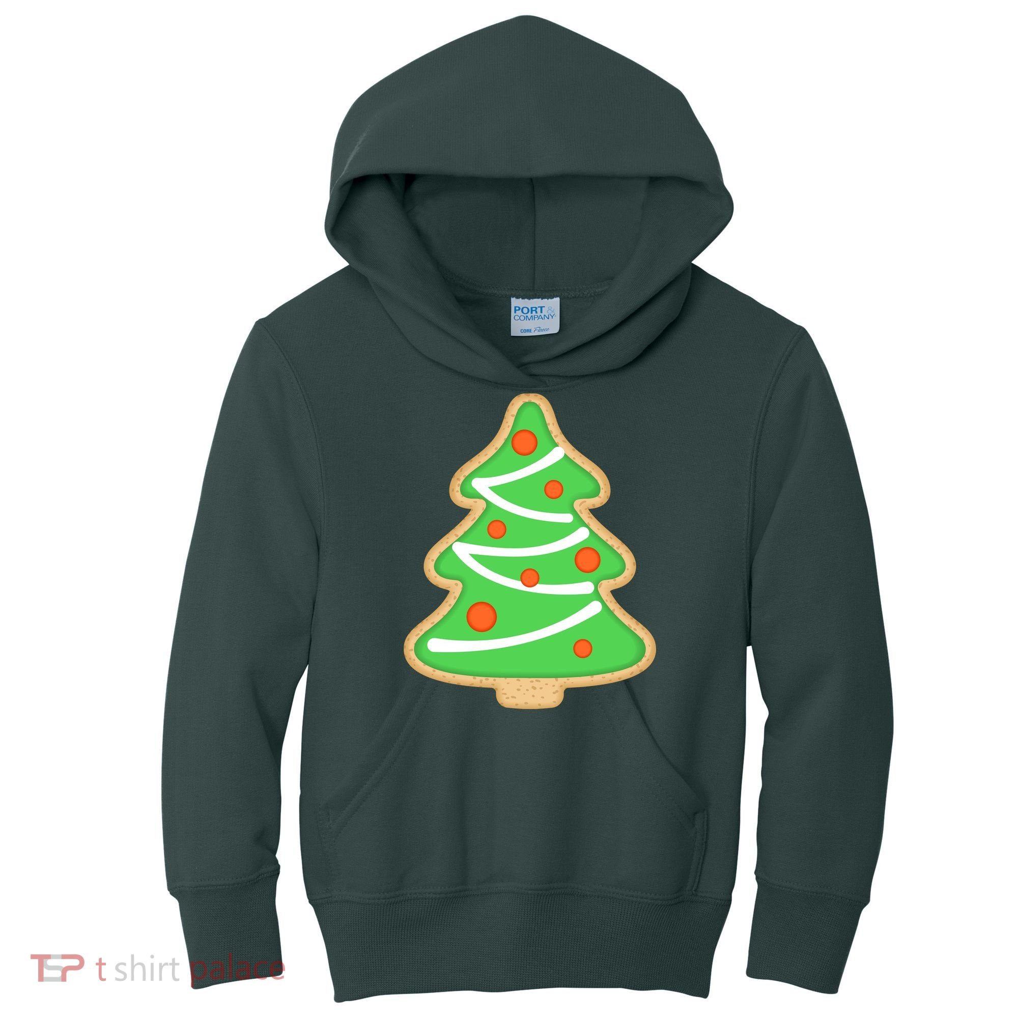 Christmas Tree Cookie Cute Holiday Kids Hoodie