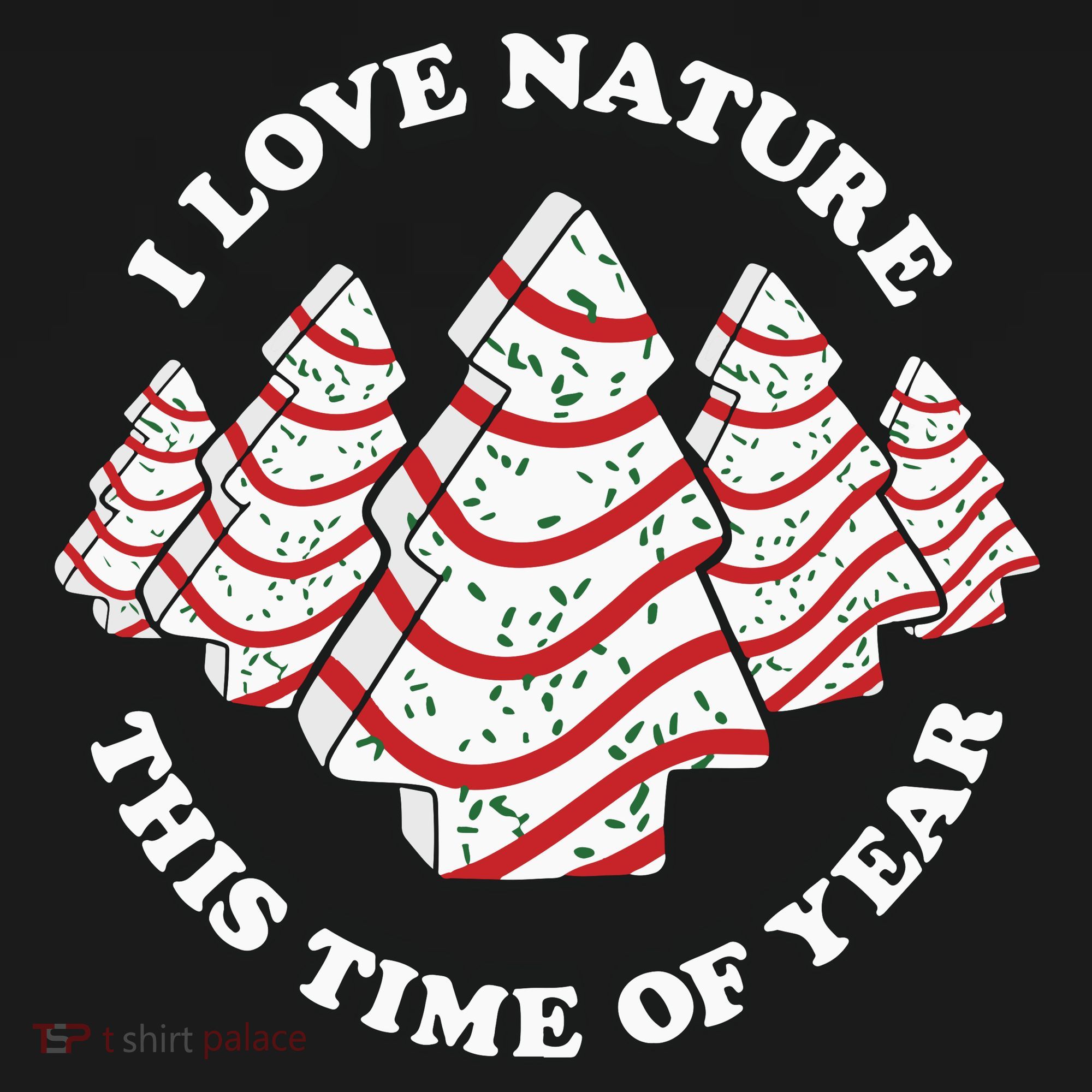 Christmas Tree Cake I Love Nature This Time Of Year Tote Bag