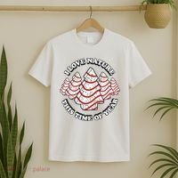 Christmas Tree Cake I Love Nature This Time Of Year T-Shirt thumb 2