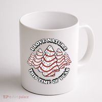 Christmas Tree Cake I Love Nature This Time Of Year Coffee Mug thumb 1