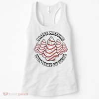 Christmas Tree Cake I Love Nature This Time Of Year Women's Tank Top thumb 0