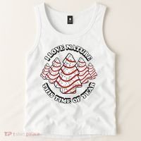 Christmas Tree Cake I Love Nature This Time Of Year Tank Top thumb 2