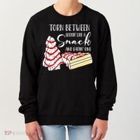 Christmas Tree Cake Torn Between Looking' Like a Snack  Women's Sweatshirt thumb 0