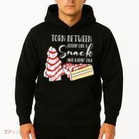 Christmas Tree Cake Torn Between Looking' Like a Snack  Hoodie thumb 2