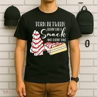 Christmas Tree Cake Torn Between Looking' Like a Snack  T-Shirt thumb 6
