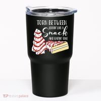 Christmas Tree Cake Torn Between Looking' Like a Snack  Tumbler thumb 0