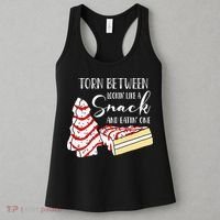 Christmas Tree Cake Torn Between Looking' Like a Snack  Women's Tank Top thumb 3
