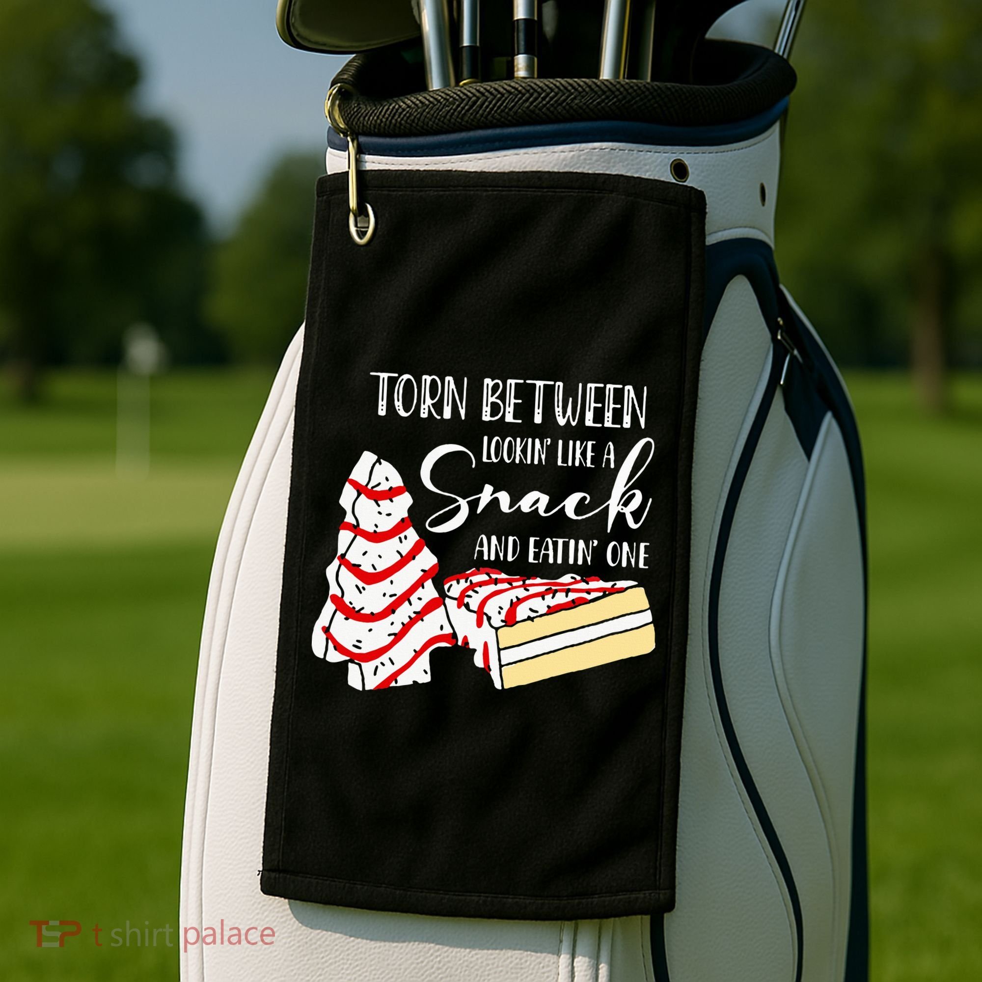Christmas Tree Cake Torn Between Looking' Like a Snack  Golf Towel