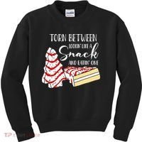 Christmas Tree Cake Torn Between Looking' Like a Snack  Kids Sweatshirt thumb 0