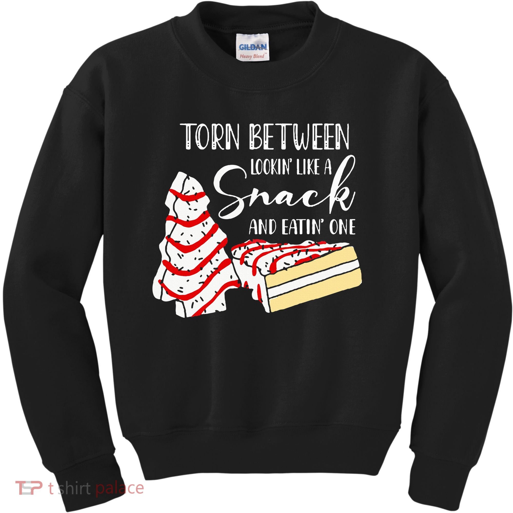 Christmas Tree Cake Torn Between Looking' Like a Snack  Kids Sweatshirt