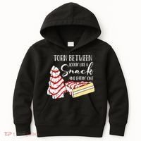 Christmas Tree Cake Torn Between Looking' Like a Snack  Kids Hoodie thumb 0