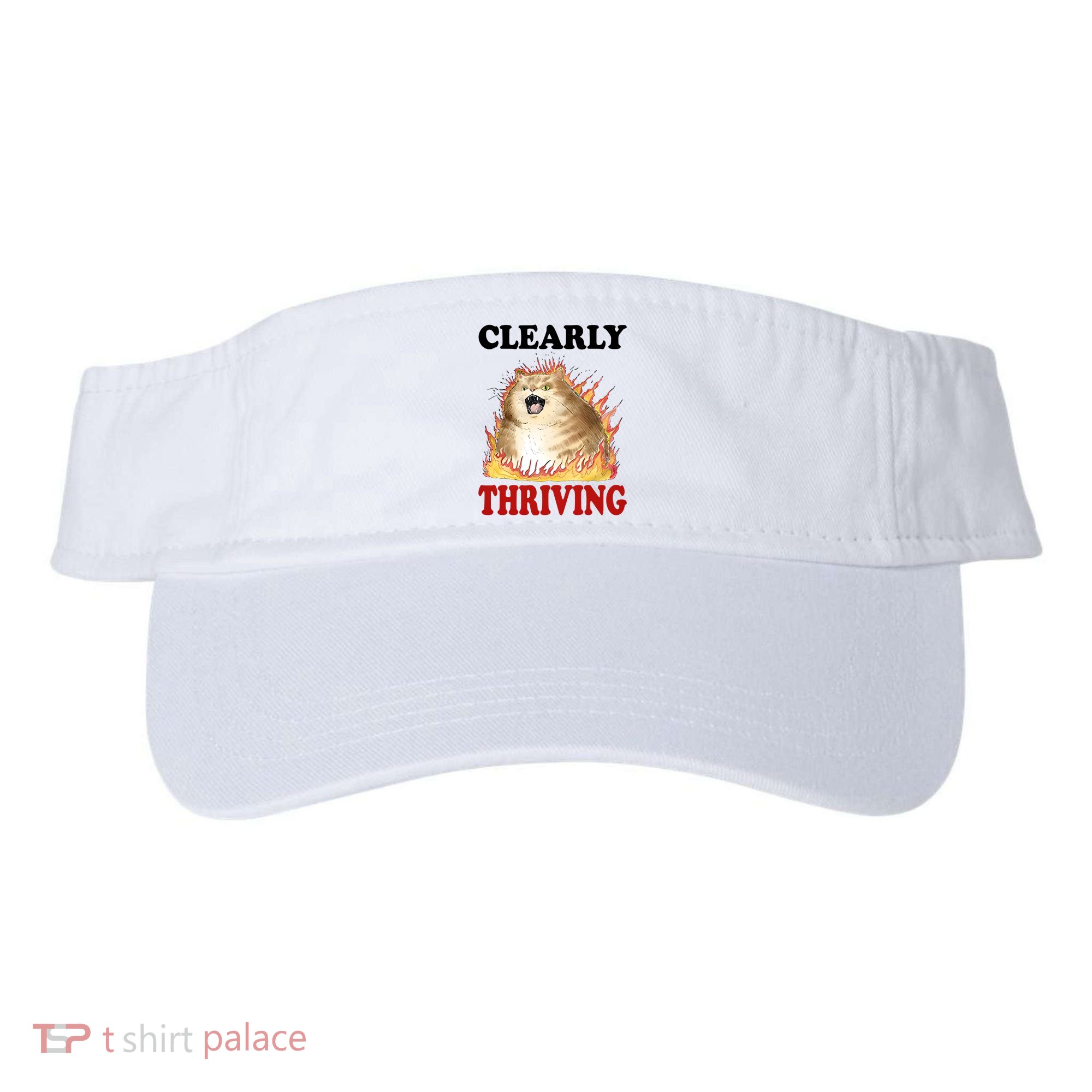 Clearly Thriving Cat Flame Funny Gift Visor