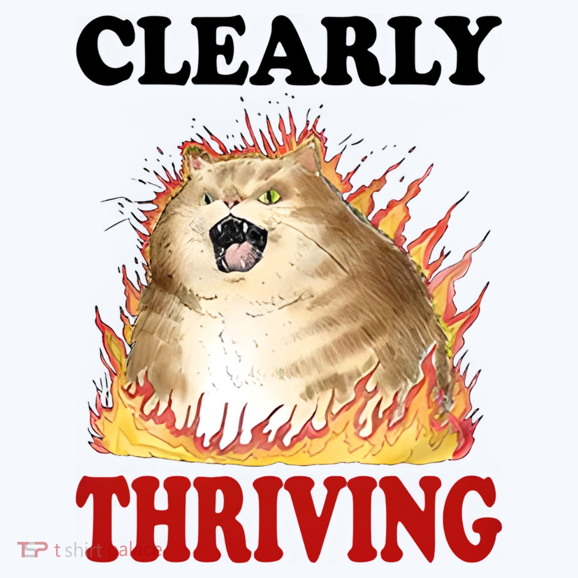 Clearly Thriving Cat Flame Funny Gift Visor